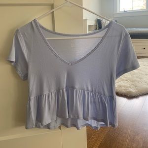 Pacsun Crop Laced Fringe Shirt